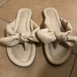 Cream Sandals Size 8.5