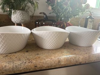 White bowls