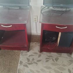 Glass Top End Tables 