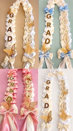 🎓 Handmade Graduation Ribbon Leis – Class of 2026 🎓
