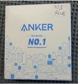 Anker Zolo 10000mAh Magnetic Wireless Power Bank USB-C Built-In Cable BLUE