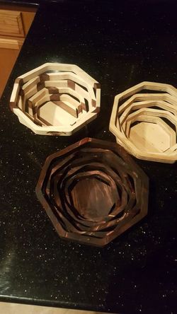 Handmade Octagonal multi-use basket/bowls