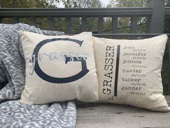 Personalized pillow cases 20x20” throw pillow with name