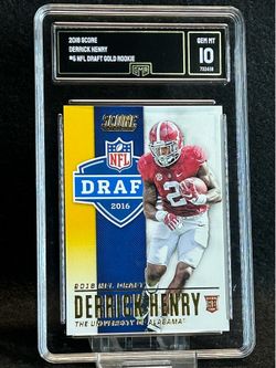 2016 Score 🔥 Derrick Henry 🔥 NFL Draft Gold Rookie GMA 10 💎 Mint - Baltimore Ravens
