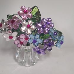 Cute Colorful Plastic Daisy Bouquet Figurine 