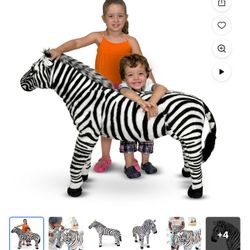 Melissa & Doug Giant Striped Zebra - Lifelike Stuffed Animal (nearly 3 feet tall)
