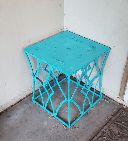 Turquoise Plant Stand 