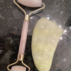 Rose Quartz Roller And Jade Gua Sha
