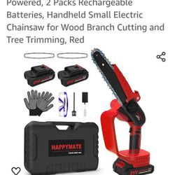 Happymate 8" Chainsaw 2 Batteries