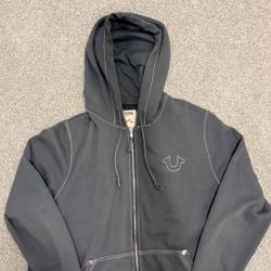 Dark Gray True Religion Zip Up 