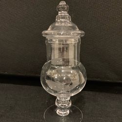Glass container with lid
