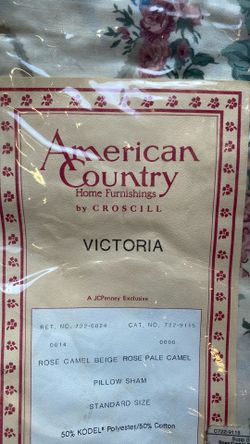 VTG JCPenney Croscill American country Queen Sheets And Window Treatment 