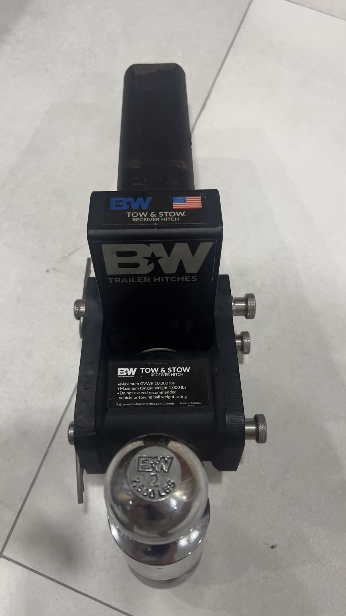 B&W Tow & Stow Adjustable Trailer Hitch – 10,000 lb – Heavy Duty