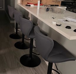 4 Dark Grey Counter Stool