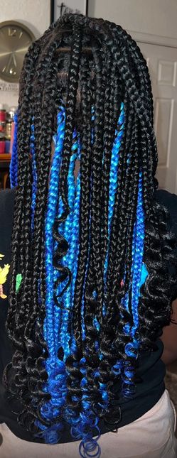 Box Braids w/ Heart Design