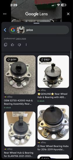 This is a Hyundai rear wheel bearing and hub assembly featuring an integrated ABS speed sensor.The part is compatible with various models including th