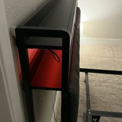 Headboard with LED lights and steel Bed Frame 
