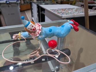 Japanese Porcelain Clown Climbing a Rope