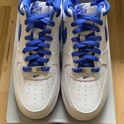 Men's Nike Air Force 1 '07 White/Medium Blue (DH7561 104) - 11 