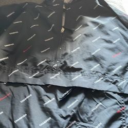 Champion All Over Print Black Stadium Packable Windbreaker