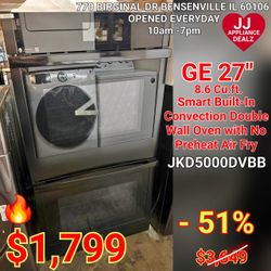 🔥New GE 27" Built-In Electric Convection Double Wall Oven JKD5000DVBB