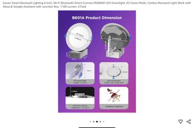 LED Ceiling Lights smart home  white or color changing with app