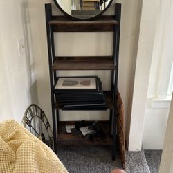 Rustic Brown Ladder Book Case