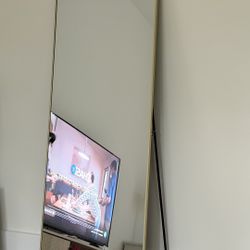 Full Body Mirror Stand Golden 