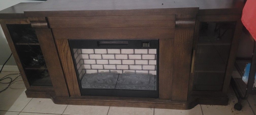 TV Stand Fireplace With Heat