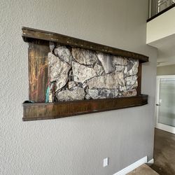 Rustic Stone Waterfall meets Modern Copper