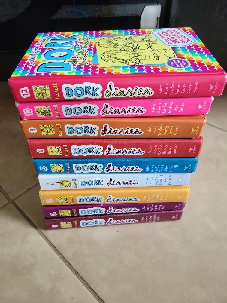 Dork Diaries Book Lot 1,2,3,4,5,6,9,10 &12