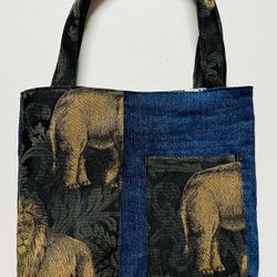 Elephant Giraffe SM Yarn Bag Organizer Project Bag Tote Knitting Crochet FABRIC