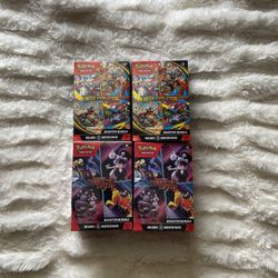 Pokémon Destined Rivals / Mega Evolution - Base Set Booster Bundles 4x LOT