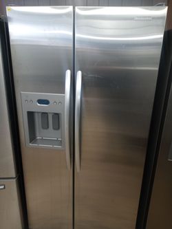 KitchenAid stainless steel side by side refrigerator - Free delivery