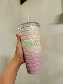 Pink ombré Dion Starbucks 16 oz stainless cup Vietnam tag 