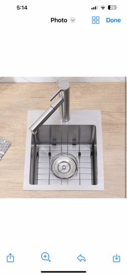 VESLA HOME 15 x 17 Inch Drop in Bar Sink (17SW)
