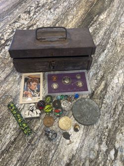 Old Metal Box With Cool Stuff