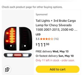 Tale lights + 3 rd Brake cargo Lamp