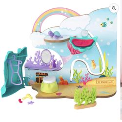 KidKraft Rainbow Dreamers Wooden Waterfall Grotto Dressing Room Play Set