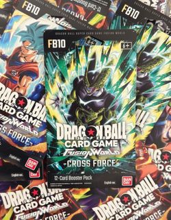 BANDAI TCG DRAGON BALL FUSION WORLD CROSS FORCE FB10 SLEEVED BOOSTERS