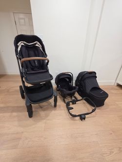 Nuna DEMI Next Travel System + PIPA urbn + Bassinet + Rider Board