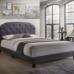 Brand New Dark Gray Queen Bed