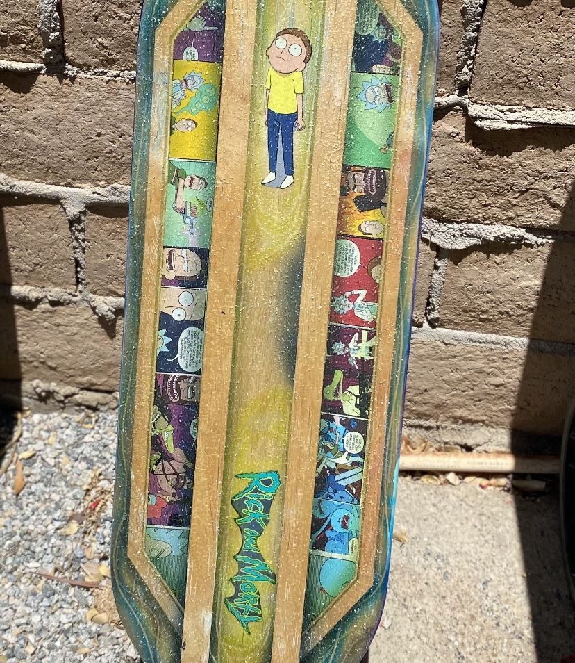 Rick And Morty longboard skateboard Candy Painted With Lucid Grip Tape