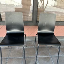 Set Of Two Black Chairs