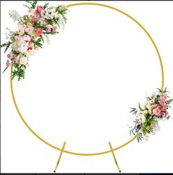 Gold Metal Round Backdrop Stand 5 foot