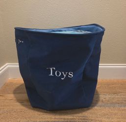 Storage Bin (20"H x 20"W) - Toys - Canvas (Ext) - Blue