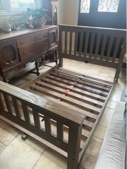 Solid Wood Full Size Bed Frame