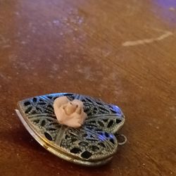 Antique Sterling Silver filigree Locket