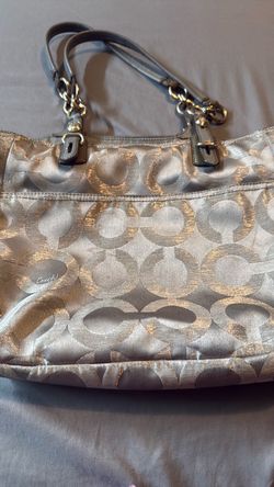 Vintage coach purse gray color
