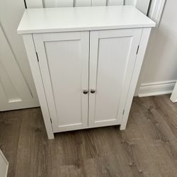 Modern White Storage Cabinet 